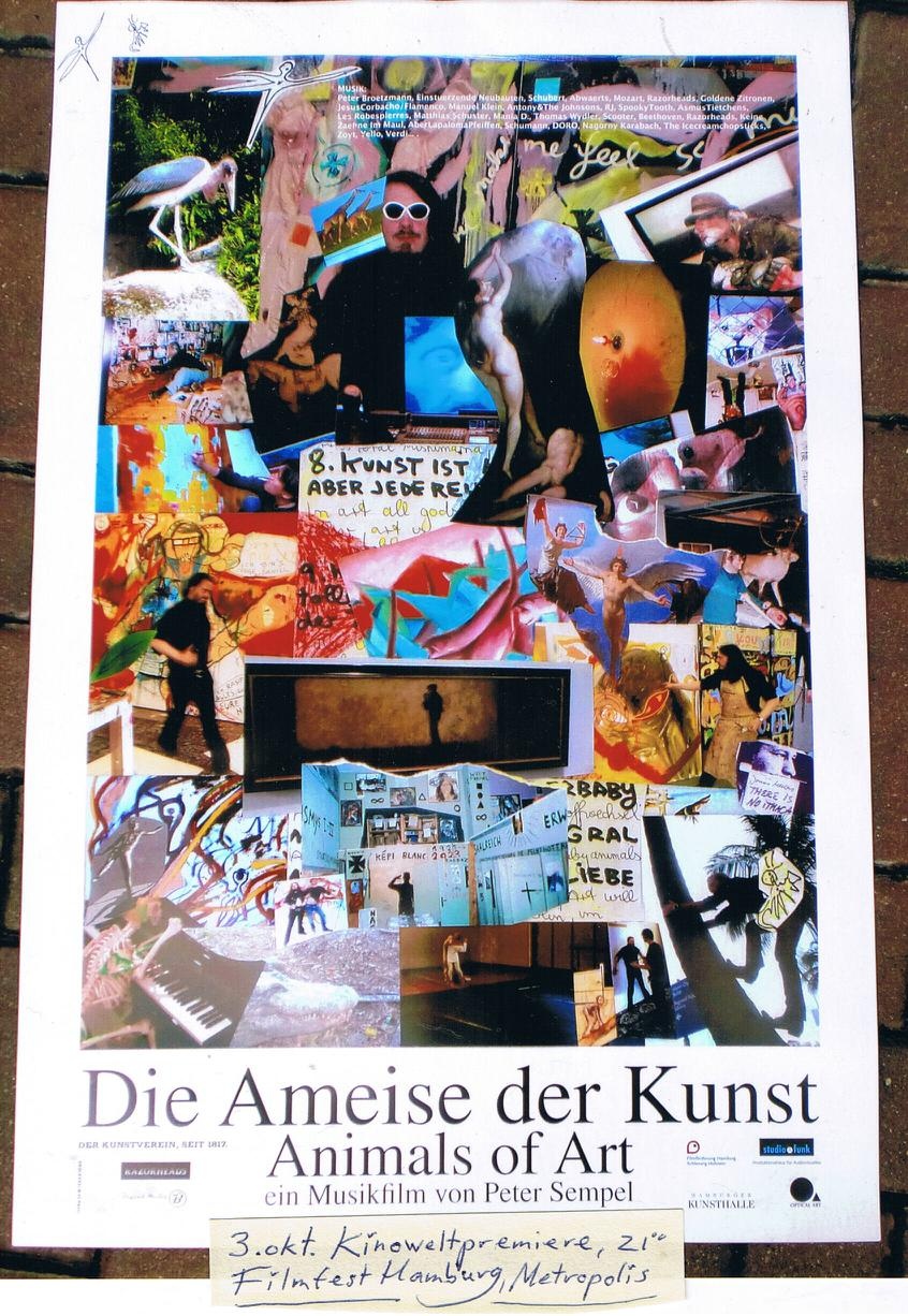 Die Ameise der Kunst / Animals of Art - ein Film von Peter Sempel, Bild: Plakat zur Premiere im Metropolis Kino Hamburg am 03.10.2009.