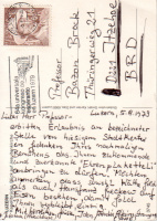 Postkarte aus Luzern, Rückseite, 1979