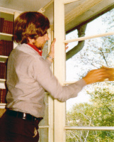 Fensterputzen 1980er Jahre