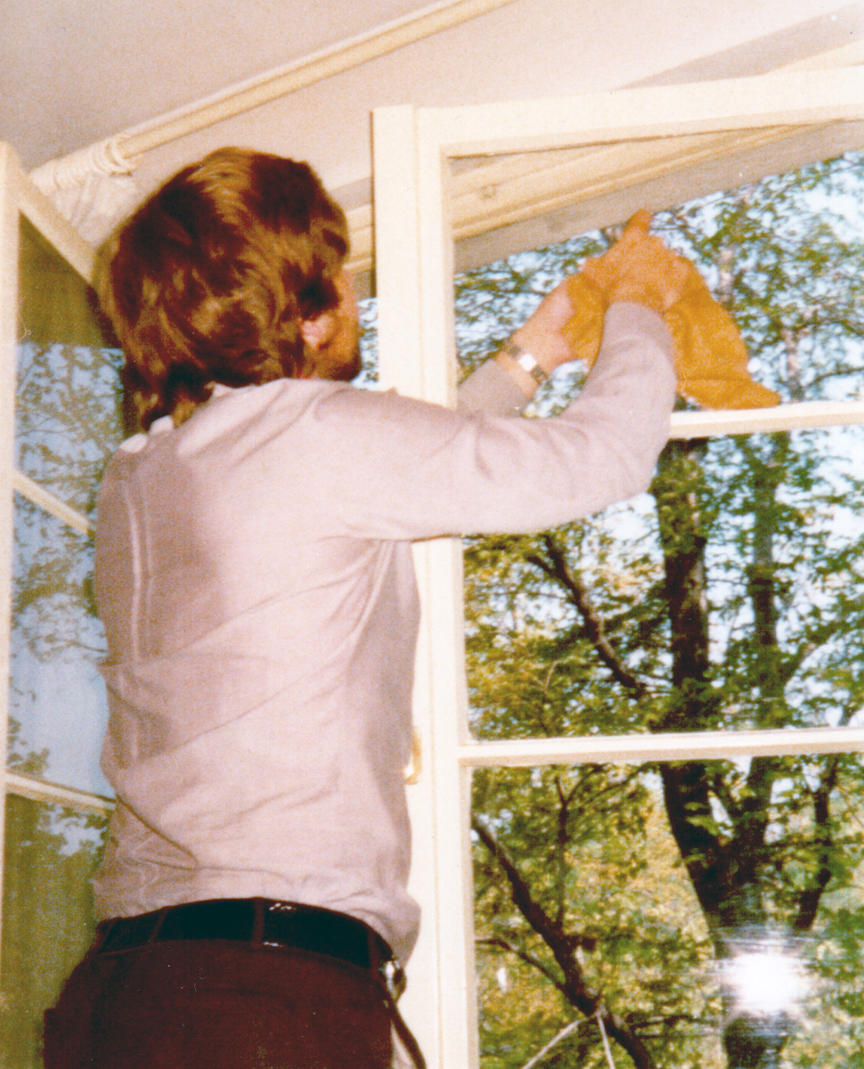 Fensterputzen 1980er Jahre