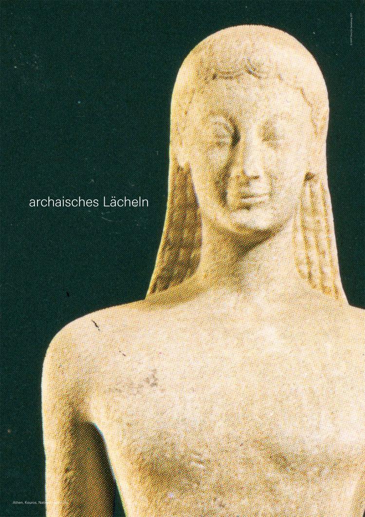 archaisches Lächeln, Bild: Athen, Kouros, Nationalmuseum © QART Büro für Gestaltung, 2011.