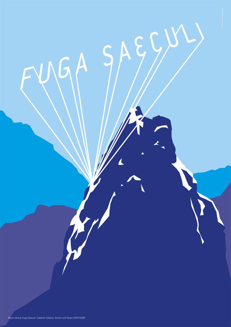FUGA SAECULI, Bild: Bazon Brock, Fuga Saeculi. Cabaret Voltaire, Zürich und Tessin 2007/2008 © QART Büro für Gestaltung, 2011.