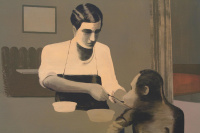 Gemälde "Abendbrot" von Tilo Baumgärtel (1998)