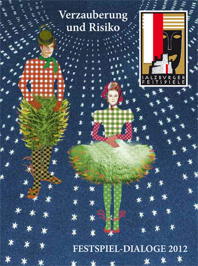 Festspiel-Dialoge 2012, Bild: Abbildung: Kostümentwürfe von Elisabeth Binder-Neururer und Susanne Bisovsky für Papageno und Papagena zum zweiten Teil der Zauberflöte: Das Labyrinth.