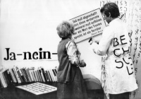 Melusine Huss und Bazon Brock. Besucherschule documenta 4 1968