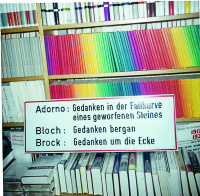 Literaturblech „Adorno: Gedanken in der Fallkurve ...“