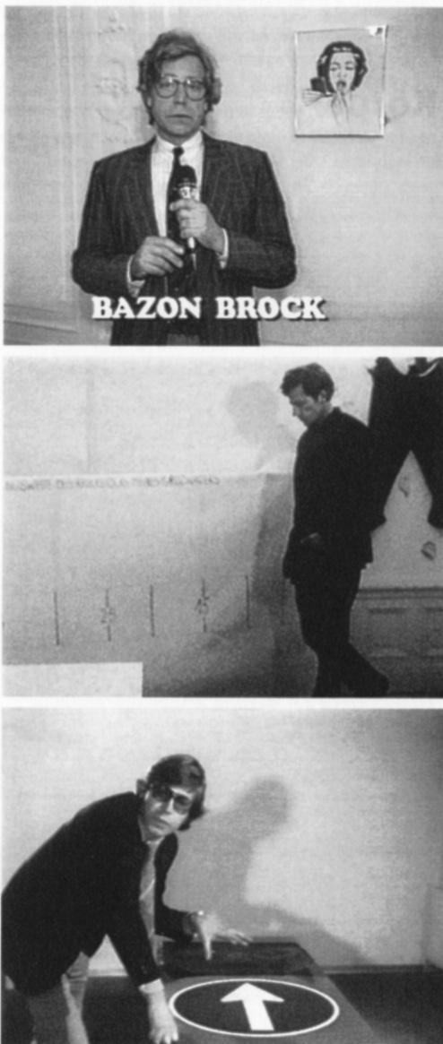 Video-Stills aus div. Fernseh- und Video-Produktionen von und mit Bazon Brock, Bild: (1972-1992).