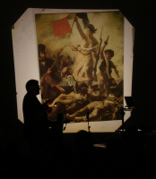 Fotografie vom Vortrag "Künstler ohne Werk" an der HFBK Braunschweig, 10.04.2007