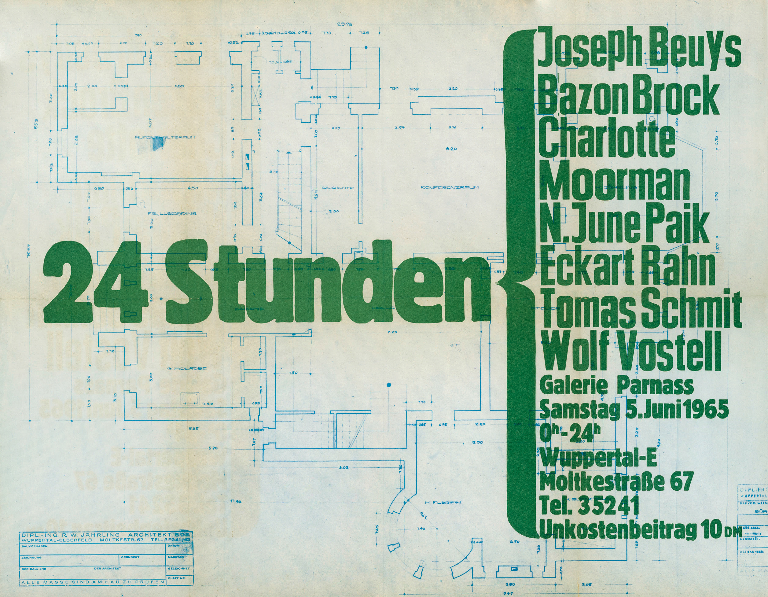 24-Stunden-Happening, Bild: Galerie Parnass, Wuppertal, 5.06.1965.