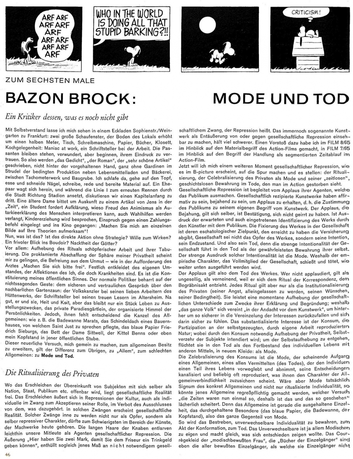 Film Zeitschrift 9/65 Text S.46
