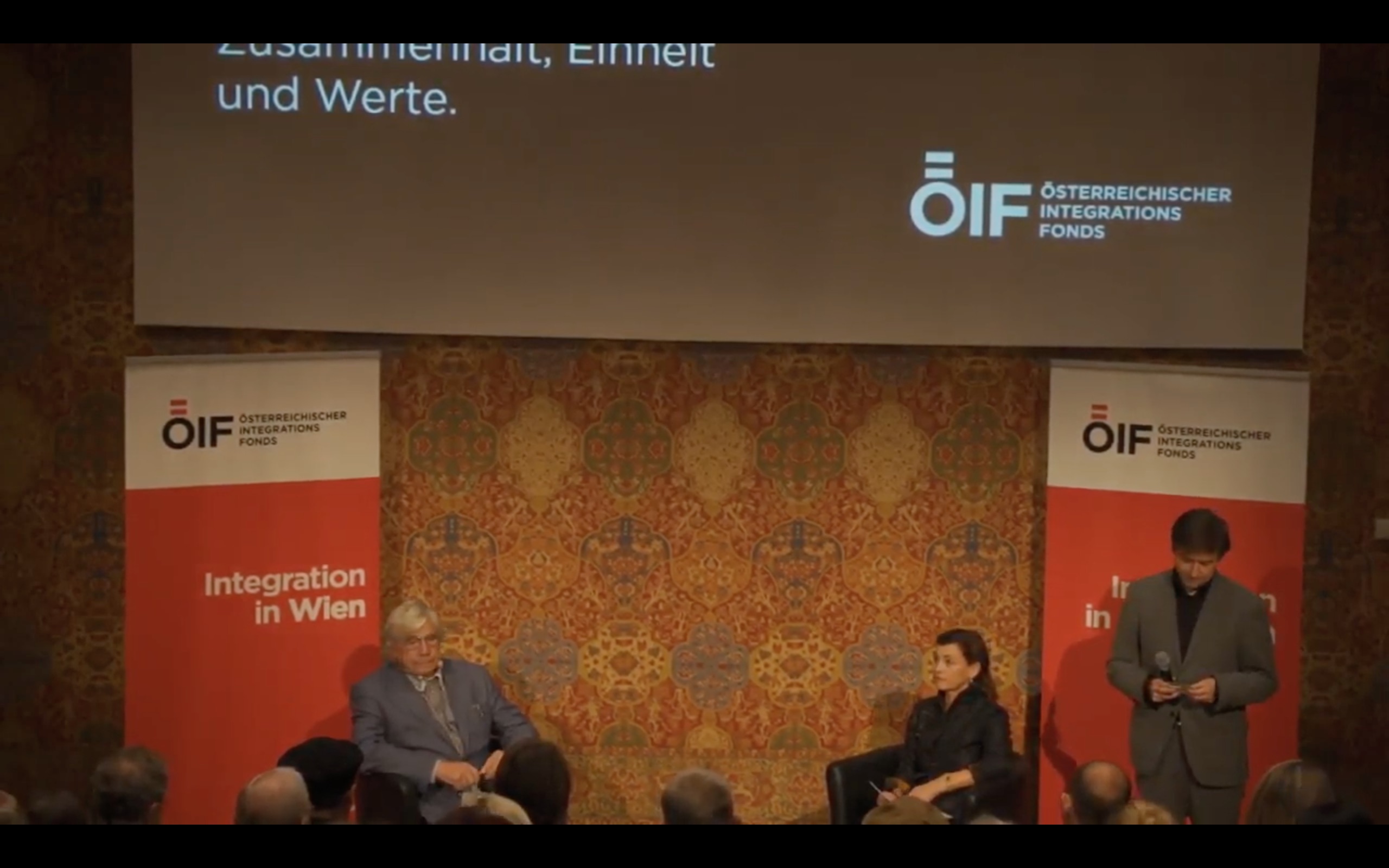 ÖIF-Podiumsgespräch mit Bazon Brock und Renata Schmidtkunz