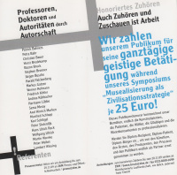 Musealisierung als Zivilisationsstrategie, Temporäre Kunsthalle Berlin 24.11.2009