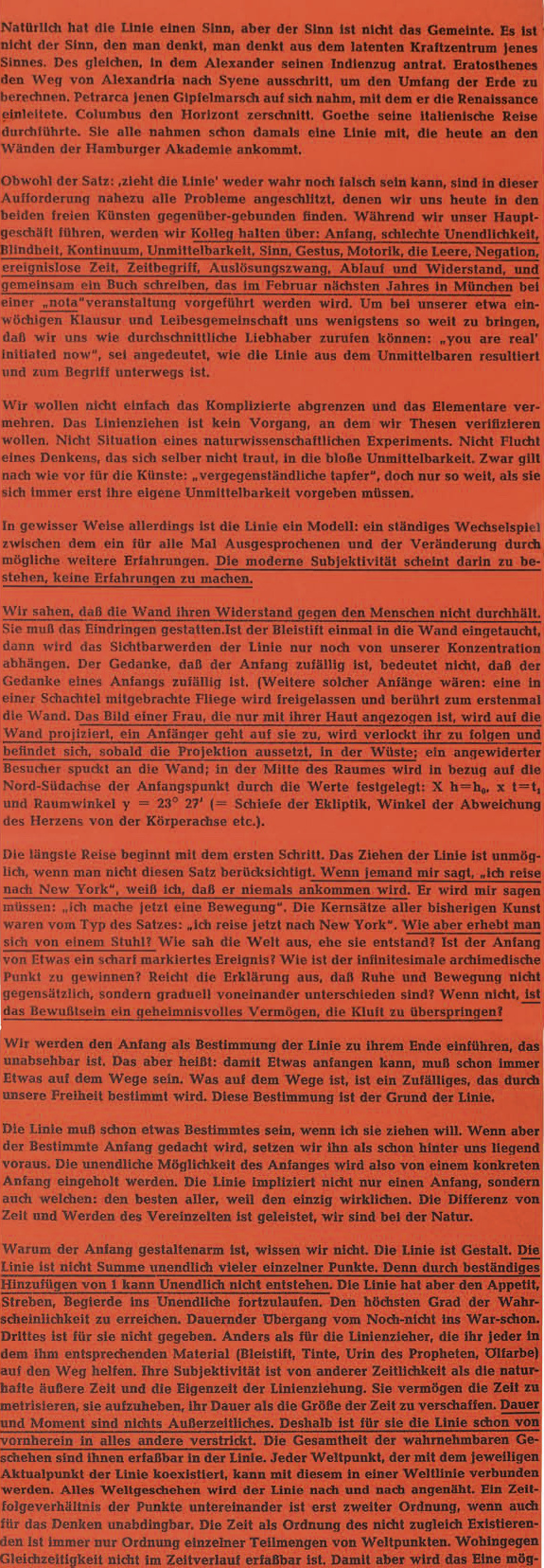 Die große Hamburger Linie. Leporello zum Plakat mit Texten von Bazon Brock und Pierre Restany. Teil 3, Bild: Hamburg, 18.12.1959.