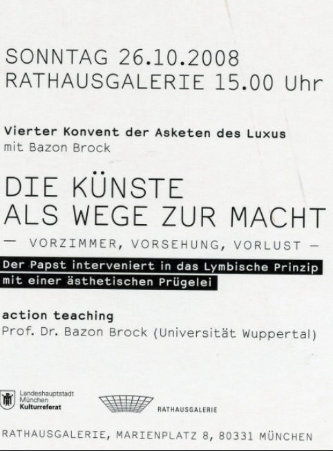 Vierter Konvent der Asketen des Luxus, Bild: Flyer.